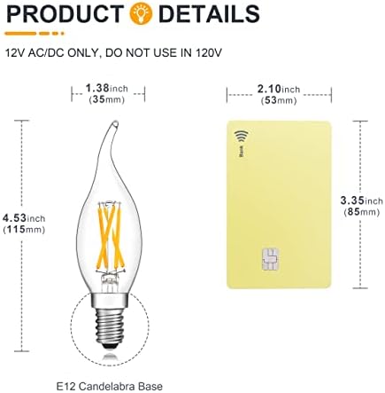 12v niskonaponske LED Sijalice - meke tople 2700k - 4W E12 CA10 i 4W E26 T45 12v sijalice