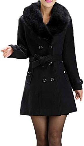 IYYVV WOMENS zimski kaput od vunene kapute s dugim rukavima elegantna jakna za rov