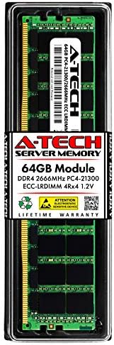 A-Tech 64GB Zamjena za Dell SNP4JMGMC / 64VXR - DDR4 2666MHz PC4-21300 ECC opterećenje Snižene LRDIMM