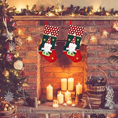 Čarape za bombone Personalizirani kamin Čarapa 3D plišani božićni ukrasi i zabavni dodatak za djecu Obiteljski