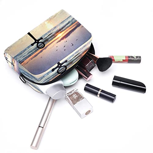 Torba za šminku Travel Kozmetička vrećica sidro na plaži sa zalaskom svjetlosne toaletne vrećice Organizator