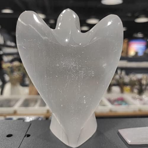 Dfuf Prekrasan kristal 1pcs 10cm Prirodni selenite Angelgemstone Guardian Angel Figurice Reiki Chakra