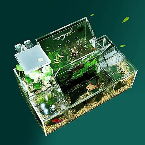 DLVKHKL akvarijski akvarijum akrilna izolaciona kutija za male ribe transparentna kutija za reprodukciju