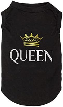 Futmtu King and Queen pseći košulje Smiješno pismo tiskani kostim prsluk za pse štene majica za kućne ljubimce