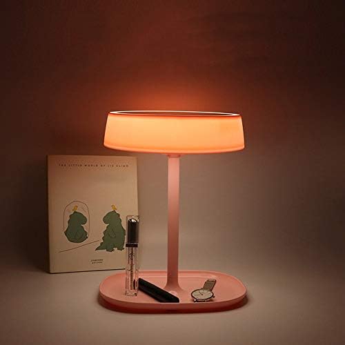 Yuanflq Slatka medvjeda ušna ogledala ružičasta skladištenje kozmetička stolna svjetiljka prijenosna rotaciona šminka svjetlost 3-nivoska svjetlina podesiva lampica za tablicu kreativna lampa za čitanje
