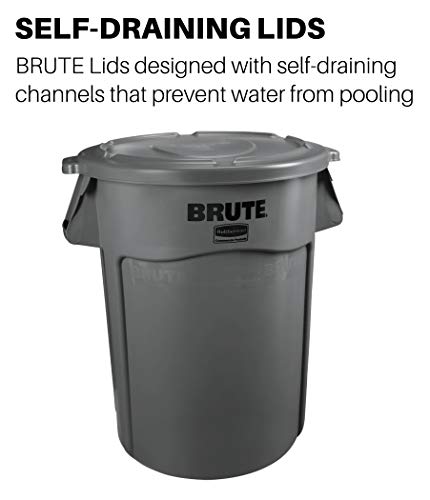 Gumeni komercijalni proizvodi Brute Canne-carty smeće / smeće mogu se poklopac, crni, kompatibilan sa 55-galonskim