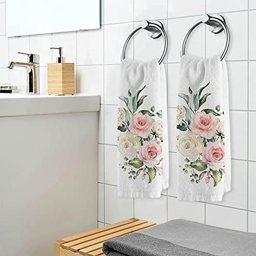 Alaza ružičasta ruža i hidratalni ručnici za cvijeće pamučni ručnik za kupatilo 16 x 30 inča,