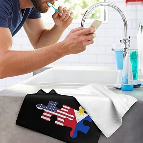 SAD i Filipino zastava zastava ručnici za ruke lica i karoserija Tkanina za pranje meko krhotine sa