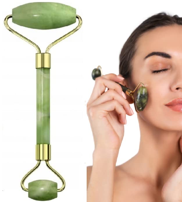 Jade roller, prirodni žadni kamen za lice za lice i oči, masira kožu pomlađuje i uklanja bore
