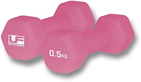 Neopren pokriven Heksadecimalnim bučicama fitnes Pink 2 X 0,5 kg