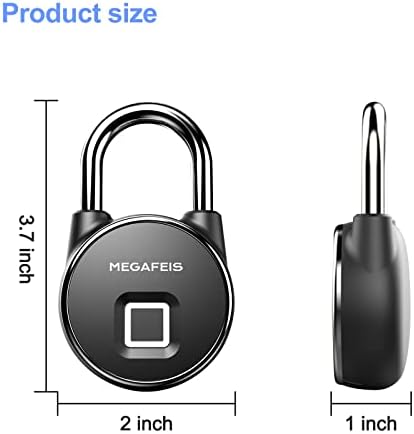 Otisak prstiju, megafeis pametni padlock Bluetooth aplikacija za otključavanje vodootpornog sigurnosti elektronička