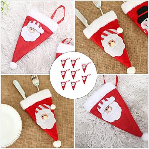 Hanabass Tabela šešir Santa Božić non Decor pribor za jelo torba noževi viljuške torbica: Candy Silverware