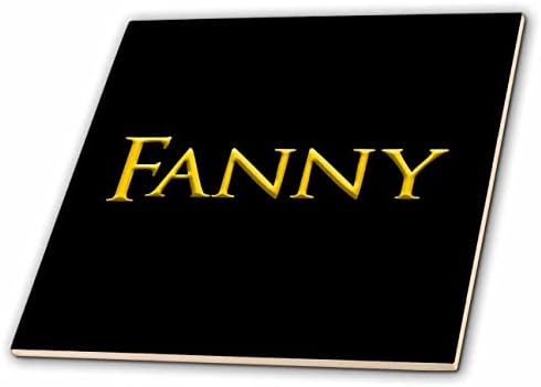 3drose Fanny popularno ime za djevojčice u SAD-u. Žuta na crnom šarmu-pločice