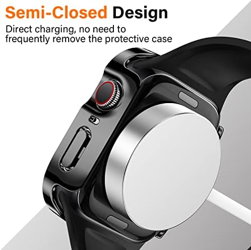 Amizee 2 Pack kompatibilan sa Apple Watch Case 44mm serija 6/5/4 / SE s ugrađenim zaštitnikom zaslona,