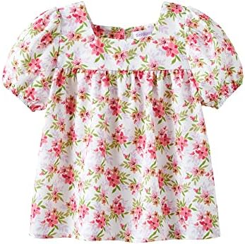 Baby Toddler Little Girls Ditsy Floral Ruffle & kratki rukav Top slatka ljetna bluza veličina 2-6