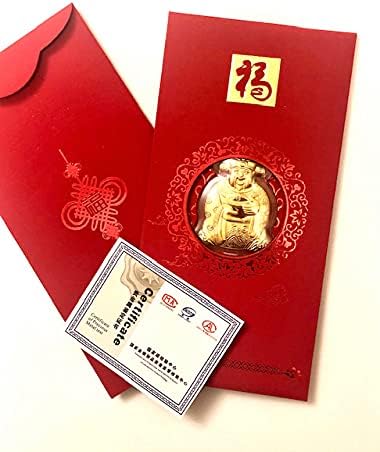 Luodeng., Kineska crvena koverta Hong Bao festivala novčana koverta sa zlatnom folijom God Of Wealth Style_