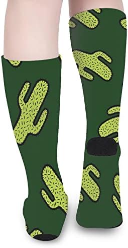 Soferne biljke Kaktus Visoke čarape Smiješno toplo nad kalf cijevi Soklice Boja podudarajuća čarape