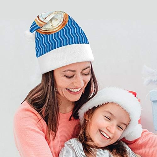 Božić Santa šešir, Ocean Nautical Božić Holiday šešir za odrasle, Unisex Comfort Božić kape za