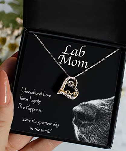 Budite divlji i slobodni tržište Labrador mama ogrlica poklon za laboratorijsku sterling srebrni nakit za labrador retriver mama mama - ljubav plesača