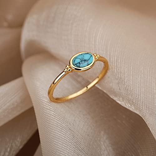 TTNDstore Opal kameni prstenovi za žene Zlatni Sliver boja Opal prsten vjenčani prsten Nakit Accessoires