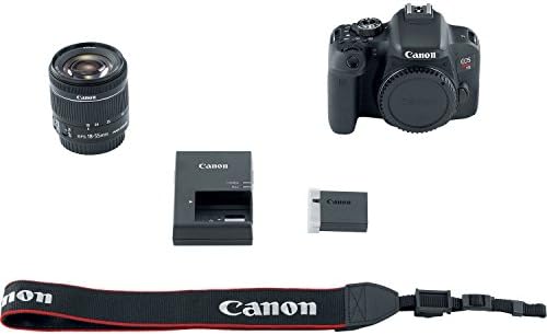 Canon EOS REBEL T7I DSLR kamera sa EF-S 18-55mm f / 4.0-5.6 je STM objektiv i osnovni pribor za