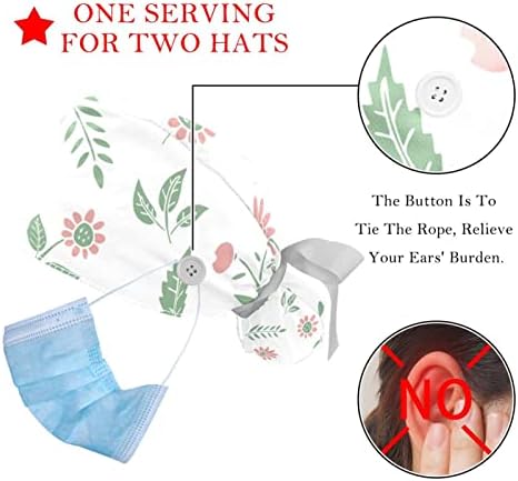 Niaocpwy lišće Podesiva radna kapa sa tasterima elastična vrpca za vezanje za žene za žene