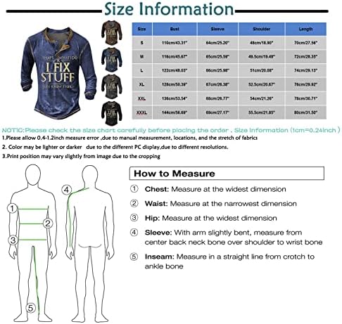 Saxigol T majice za muškarce pakiranje, tiskane majice s dugim rukavima 2023 Ležerne majica