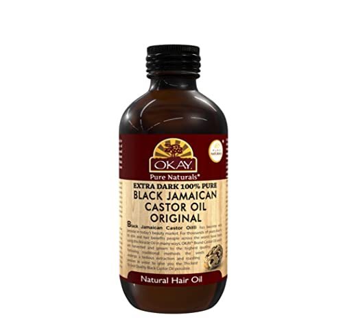 U redu | Extra Dark prirodno crno Jamajčansko ricinusovo ulje | za sve teksture kose &