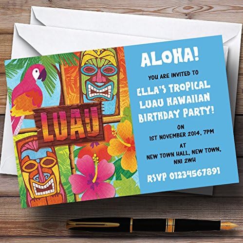 Aqua Hawaiian Tropical Luau Personalizirane pozivnice