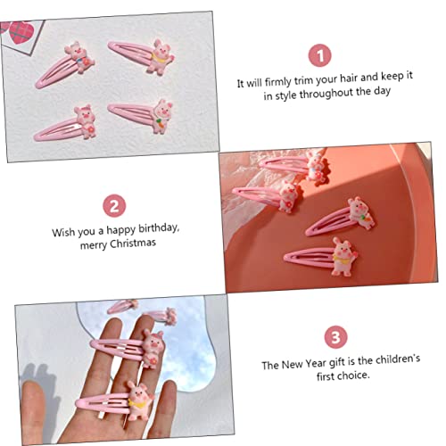 Toyandona 8pcs cvijeće svinja bočni klip metalni snimci za djecu za dječje crtane kose Barretts crtani frizure
