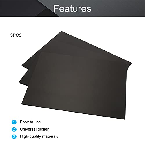 Othmro 3kom prošireni PVC Lim 15,75 *11,8 Crna kruta PVC ploča za štampanje, 3/25 debela lagana