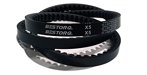Bestorq 3VX300 gumeni remen, sirovi ivici / kožu, crni, 30 dužina x 0,38 širina x 0,32 visina, paket od 4