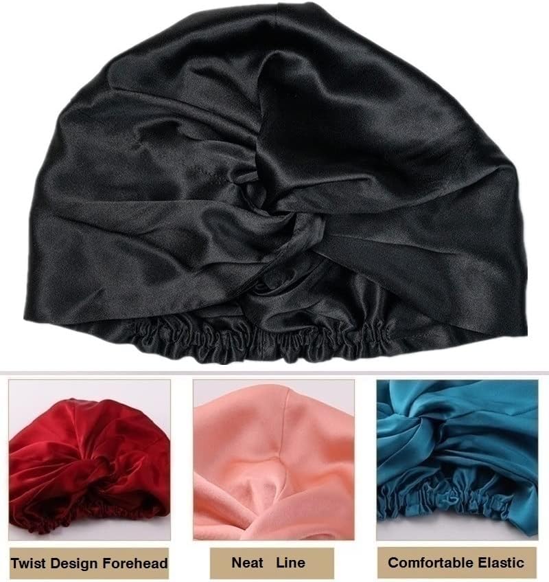 Guinequeen 22 Momme mulberry svilena kapa za žene Njega kose, prirodni svileni noćni poklopac