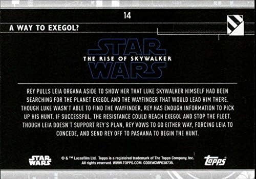 2020 TOPPS Star Wars Raspon Skywalker serije 2 14 Na putu do eggegola? Trgovačka kartica Rey Chewbacca
