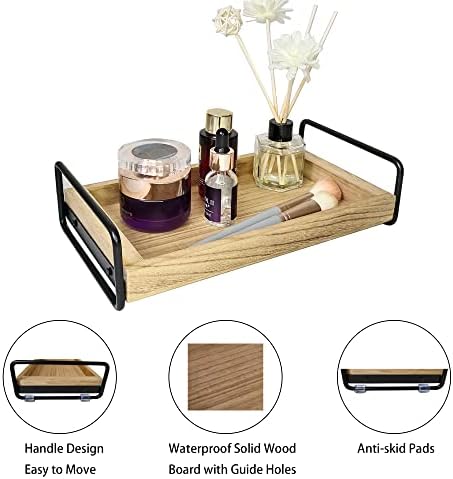 Kupaonica Vanity ladica, Dorhors Kupatilo Brojač drvene ukrasne ladice sa ručkama za kupatilo, kuhinju, ispraznost
