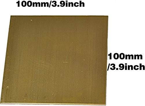 HUILUN Mesingani Lim tanka ploča folija ploča bakar metalni lim folija ploča 2 MMX 100 X 100 mm rezana bakarna metalna ploča mesingane ploče