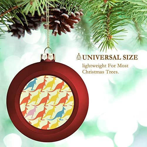 Šareni Kengur Božić kugle Ornament Shatterproof za čari Božić Tree Hanging ukras