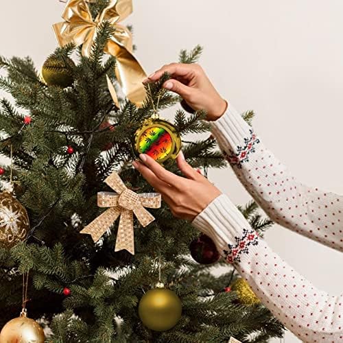 Rasta konoplje ostavlja Božić loptu viseći ukrasi Xams Tree ukras za odmor Party