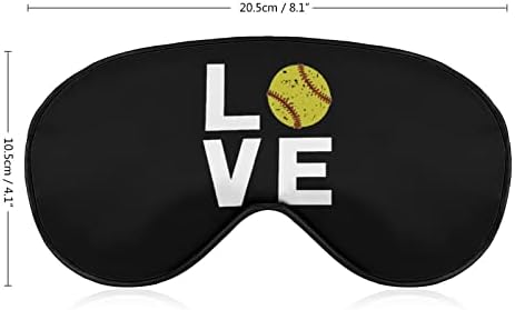 Volim softball misk maska ​​Slatka slijepotrapke pokriva očima za žene za žene Pokloni