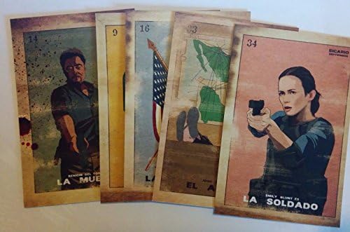 Sicario set od 5 lorijskih kartica originalni promo monični predmet SDCC 2015 comic con