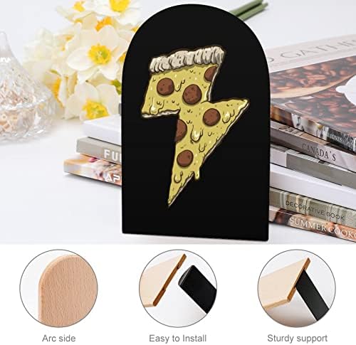 Thunder Cheesy Pizza veliki drveni držači za knjige Moderna dekorativna polica za knjige stoper