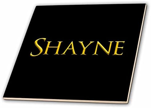 3drose Shayne zajedničko ime za dječaka u Americi. Žuta na crnoj šik amajlija-pločice