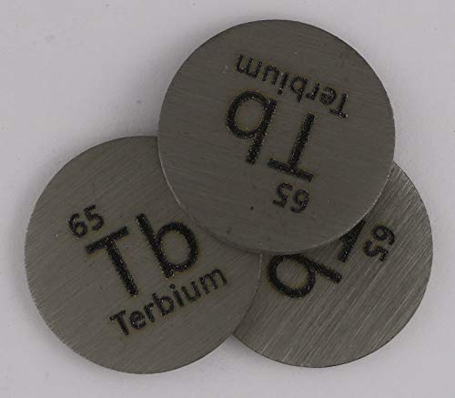Metalni disk terbija 24,26 mm 99,9% čist za sakupljanje ili eksperimente