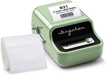 Deepin Bundle B21 Label Maker 2 inčni barkod Label Printer sa 2pack 50×30mm Label, Green