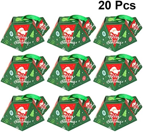Cabilock 20 kom Božić Candy Boxes Merry Boxes svečani modni papir kontejner Xmas Party Holiday Goodies poslastica