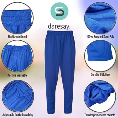 Daresay Active hlače za muškarce - Brze suho jogeri sa dva bočna džepa, atletika, ležerna, aktivna odjeća za muškarce, 3-pakovanje.