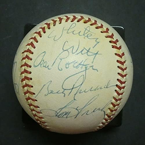 Vintage potpisao stare tajmere Dan bejzbol Joe Dimaggio Mel Allen Joe Page itd. - AUTOGREMENA