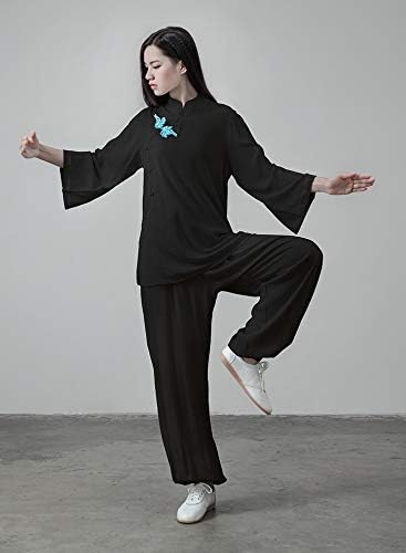 Ksua žene tai chi uniformirani pamuk kung fu uniformi kineski stil zen meditacija casual dugih