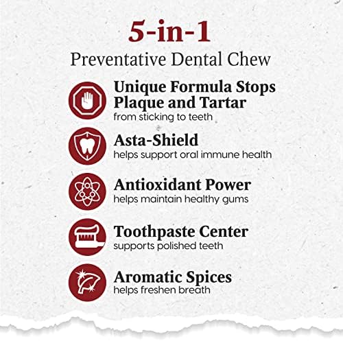 ARK Naturals Zaštita + pasta za zube, zubne žvaka za velike pasmine, sprečava plak i tartar, osvježava dah, 54oz, 1 paket, crveno, 54 uncu