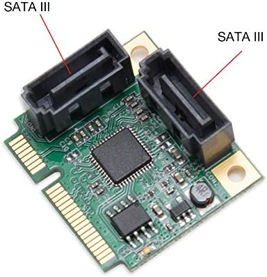 Mini PCIe do SATA III 2 portova RAID adapterske kartice Asmedia 1061R za IPFS rudarstvo i dodavanje SATA